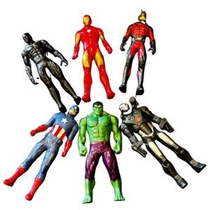 Marvel Avengers 6” Action Figures (LOT of 6)   Hulk Ironman Ant-man